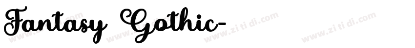 Fantasy Gothic字体转换